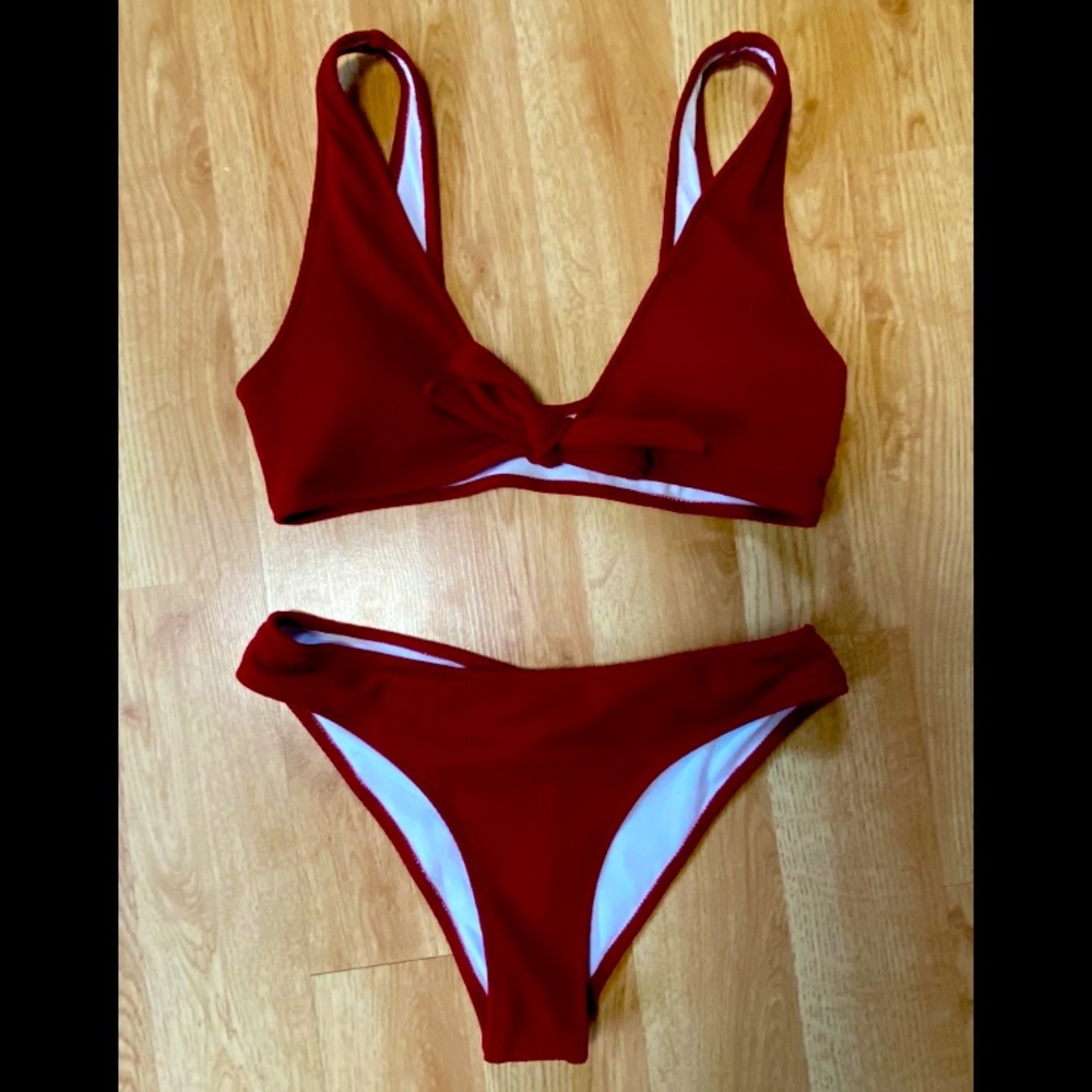 Zaful Ribbed Bikini